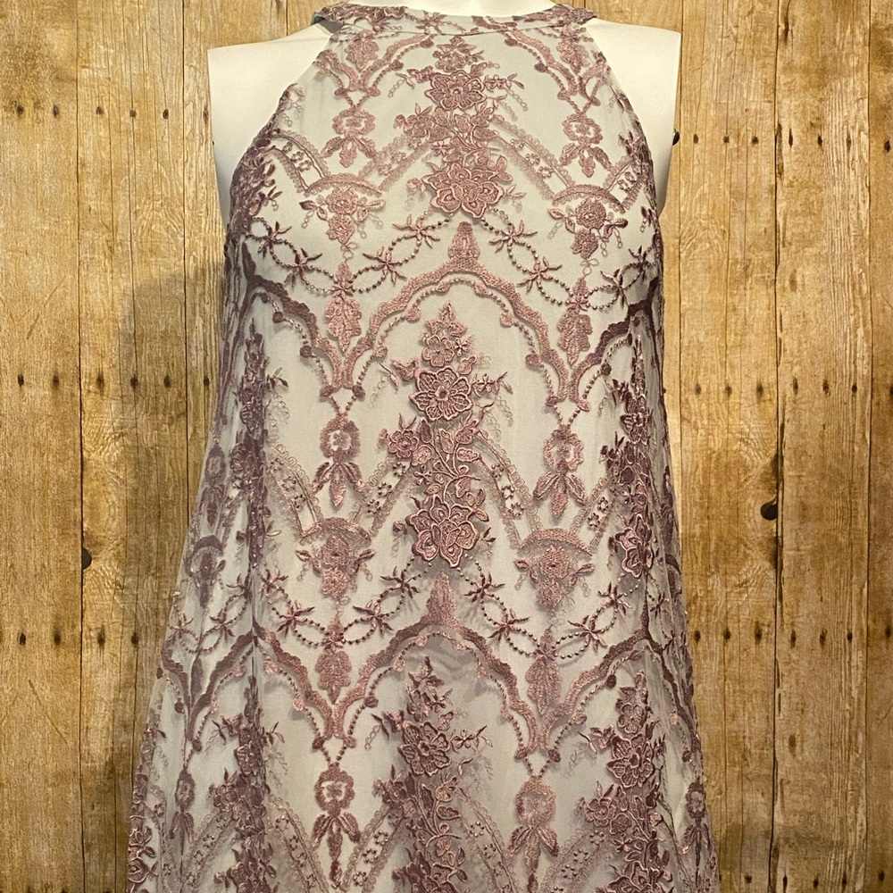 NWTS Altar’d State blue/gray lace mini dress